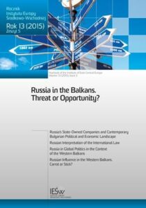 Russia in Global Politics in the Context of the Western Balkans